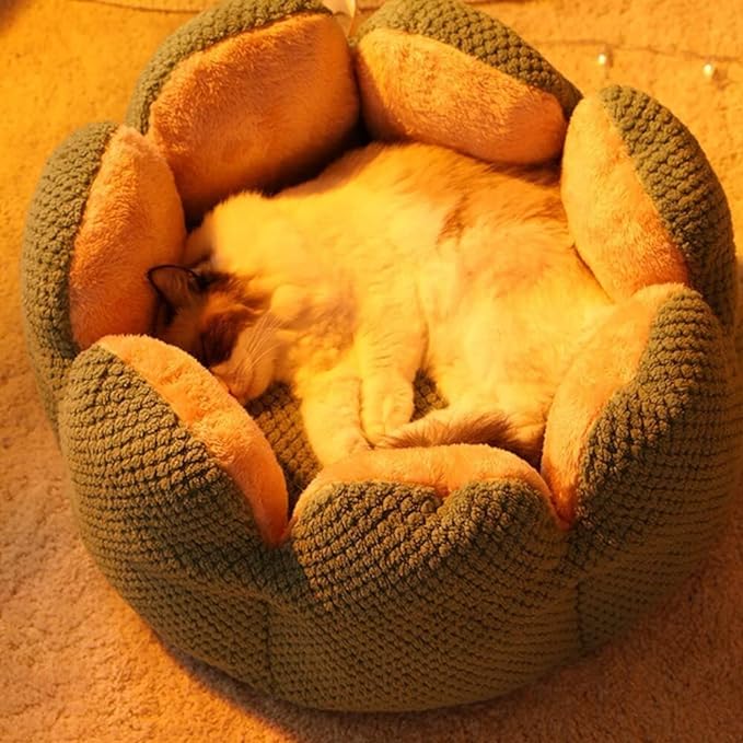 Blomsterbed - Mjuk rymlig kattsäng