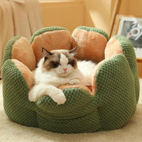 Blomsterbed - Mjuk rymlig kattsäng